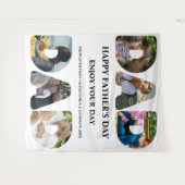 Creëer je eigen Happy vaders dag 6 fotocollage Wandkleed (Voorkant (horizontaal))