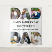 Creëer je eigen Happy vaders dag 6 fotocollage Wandkleed (Voorkant)