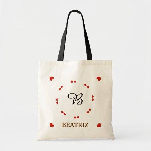 creëer je eigen hart gepersonaliseerd tote bag (Voorkant)