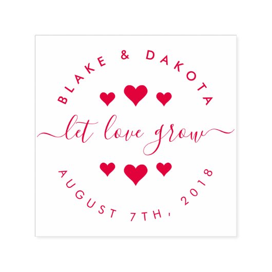 Creëer Je eigen harten laten liefde groeien trouwd Zelfinktende Stempel (Design)