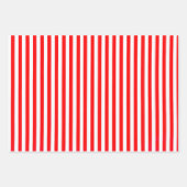 Creëer Je eigen Heavy Polyester streep rood/wit Inpakpapier Vel (Voorkant 2)