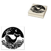 Creëer Je Eigen Hemelse Bultrugwalvisgolven Rubberstempel (Gestempeld)