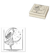 Creëer Je Eigen Hemelse Dansende Maan Magie Rubberstempel (Gestempeld)