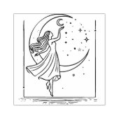 Creëer Je Eigen Hemelse Dansende Maan Magie Rubberstempel (Afrduk)