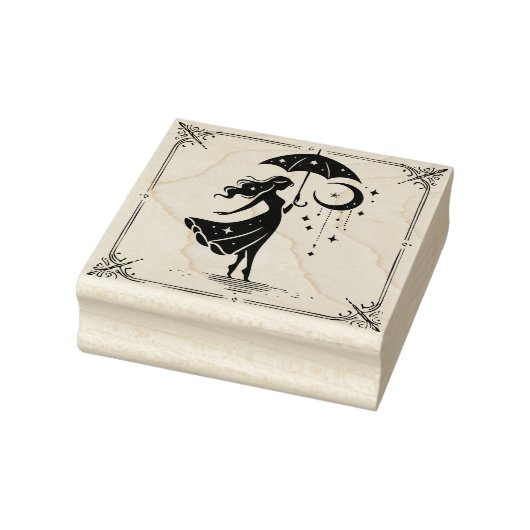 Creëer Je Eigen Hemelse Dansende Sterrenmagie Rubberstempel (Stempel)