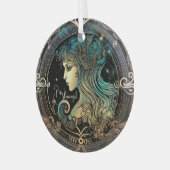 Creëer Je eigen hemelse Maagd Zodiac Glas Ornament (Voorkant links)