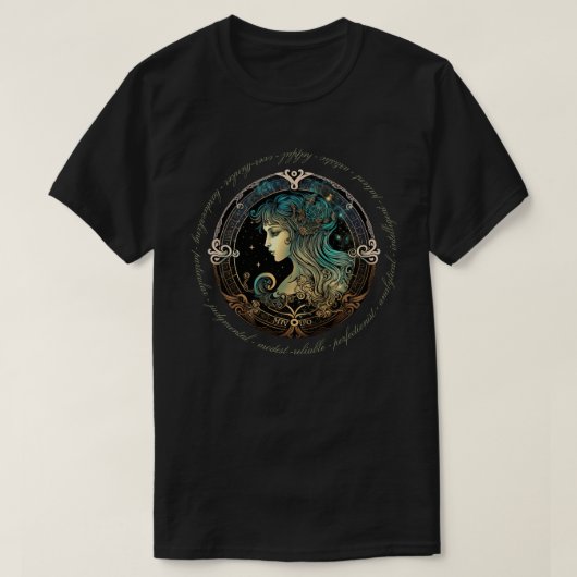 Creëer Je eigen hemelse Maagd Zodiac T-shirt (Design voorkant)