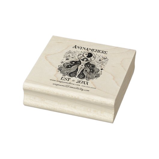 Creëer Je Eigen Hemelse Maan Godin Selene Rubberstempel (Stempel)