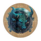 Creëer Je Eigen Hemelse Stier Glas Altaar Bord Snijplank (Voorkant)