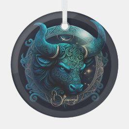 Creëer Je eigen hemelse taurus zodiac Glas Ornament