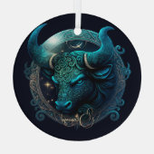 Creëer Je eigen hemelse taurus zodiac Glas Ornament (Achterkant)