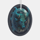 Creëer Je eigen hemelse taurus zodiac Glas Ornament (Voorkant Rechts)