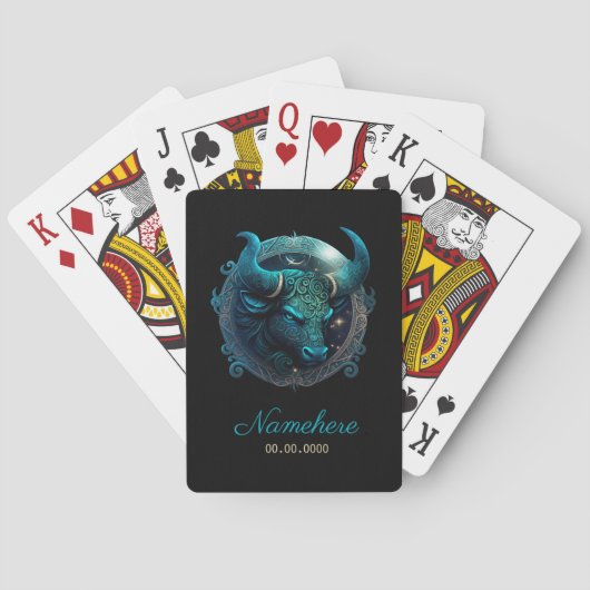 Creëer Je eigen hemelse taurus zodiac Pokerkaarten (Achterkant)