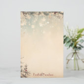 Creëer Je Eigen Hemelse Winter Joeltakken Briefpapier (Staand voorkant)