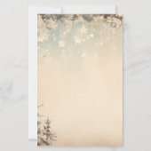 Creëer Je Eigen Hemelse Winter Joeltakken Briefpapier (Achterkant)