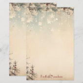 Creëer Je Eigen Hemelse Winter Joeltakken Briefpapier (Voorkant / Achterkant)