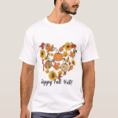 Creëer Je eigen Herfst Bloeit Hart T-shirt (Voorkant)