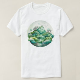 Creëer Je Eigen Heuvelachtige Groene Landschap T-shirt