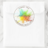 Creëer Je eigen homemade met liefde Dank je Ronde Sticker (Tas)