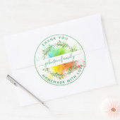 Creëer Je eigen homemade met liefde Dank je Ronde Sticker (Envelop)