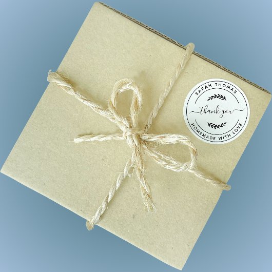 Creëer Je eigen homemade met liefde Dank je Ronde Sticker