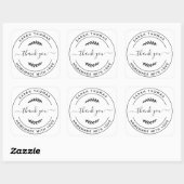 Creëer Je eigen homemade met liefde Dank je Vierkante Sticker (Vel)