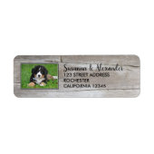 Creëer je eigen houtwaareadres van de fotofamilie etiket (Voorkant)