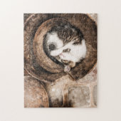 Creëer je eigen huis - kattenbonp legpuzzel (Verticaal)