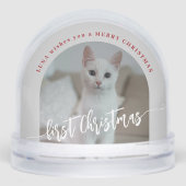 Creëer je eigen huisdier 2 foto's Vrolijk kerstfee Sneeuwbol (Voorkant)