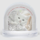 Creëer je eigen huisdier 2 foto's Vrolijk kerstfee Sneeuwbol (Achterkant)