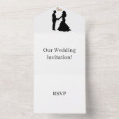 Creëer je eigen huwelijk RSVP White All In One Uitnodiging (Binnen)