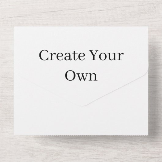 Creëer je eigen huwelijk RSVP White All In One Uitnodiging (Achterkant)