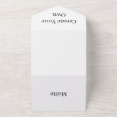 Creëer je eigen huwelijk RSVP White All In One Uitnodiging (Buitenkant)