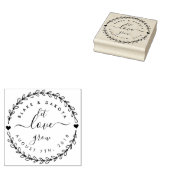 Creëer je eigen huwelijksdatum "Laat de liefde gro Rubberstempel (Gestempeld)