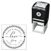 Creëer je eigen huwelijksdatum "Laat de liefde gro Zelfinktende Stempel (In situ)