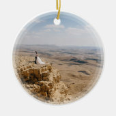 Creëer Je eigen huwelijksfoto op maat Keramisch Ornament (Voorkant)