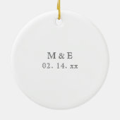 Creëer Je eigen huwelijksfoto op maat Keramisch Ornament (Achterkant)