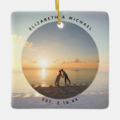 Creëer Je eigen huwelijksfoto op maat Keramisch Ornament (Voorkant)