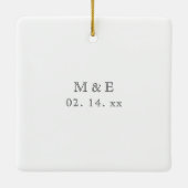 Creëer Je eigen huwelijksfoto op maat Keramisch Ornament (Achterkant)