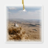 Creëer Je eigen huwelijksfoto op maat Keramisch Ornament (Voorkant)