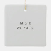 Creëer Je eigen huwelijksfoto op maat Keramisch Ornament (Achterkant)