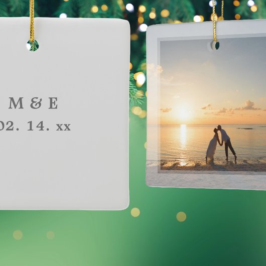 Creëer Je eigen huwelijksfoto op maat Keramisch Ornament