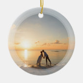 Creëer Je eigen huwelijksfoto op maat Keramisch Ornament (Voorkant)