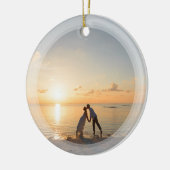 Creëer Je eigen huwelijksfoto op maat Keramisch Ornament (Links)