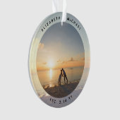 Creëer Je eigen huwelijksfoto op maat Ornament (voorkant)