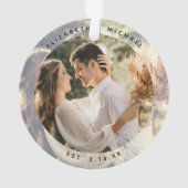 Creëer Je eigen huwelijksfoto op maat Ornament (achterkant)