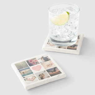 Creëer Je eigen huwelijksfoto op maat Stenen Onderzetter