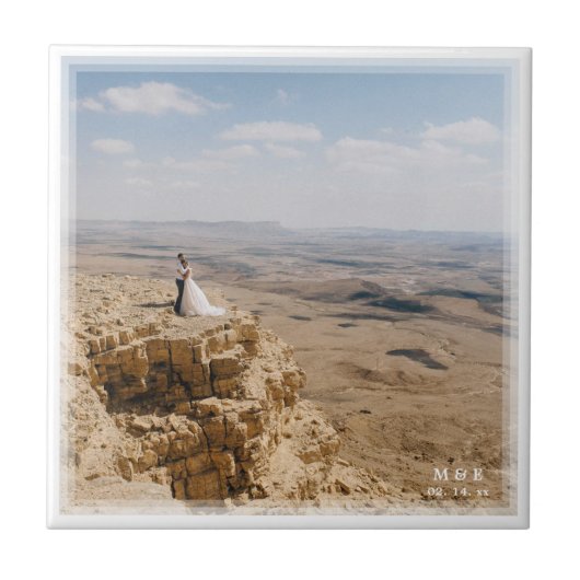 Creëer Je eigen huwelijksfoto op maat Tegeltje (Voorkant)