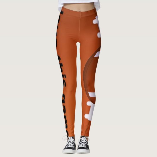Creëer je eigen I Love This Game American football Leggings (Voorkant)