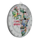 Creëer Je eigen ik hou van het kunstbord van Afrik Dartbord (Voorkant Links)